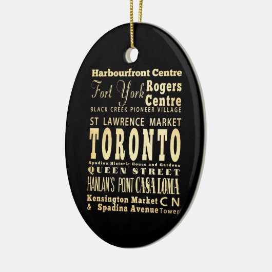 カナダのタイポグラフィの芸術のトロント都市 セラミックオーナメント (左)