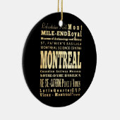 カナダのタイポグラフィの芸術のモントリオール都市 セラミックオーナメント (右)