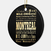 カナダのタイポグラフィの芸術のモントリオール都市 セラミックオーナメント (左)