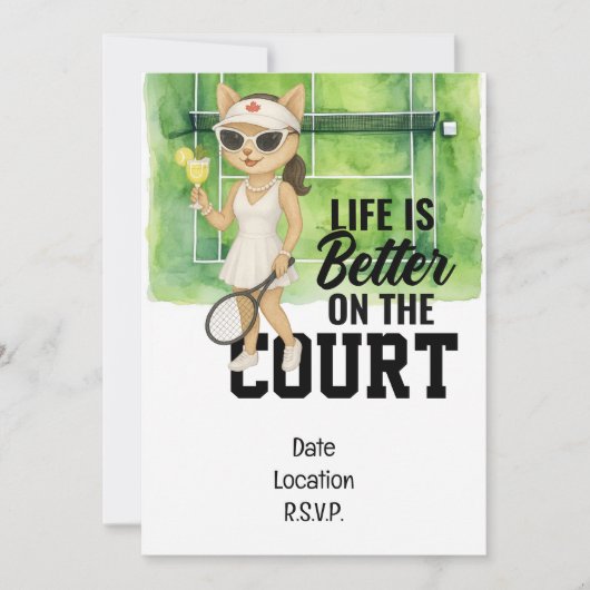 カナダのテニス選手の人生は裁判所でより良い 招待状 (正面)