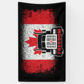 カナダのトラック運転手の自由Convoy 2022 横断幕 (縦)