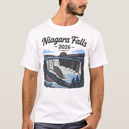 カナダのナイアガラの滝 Tシャツ (正面)