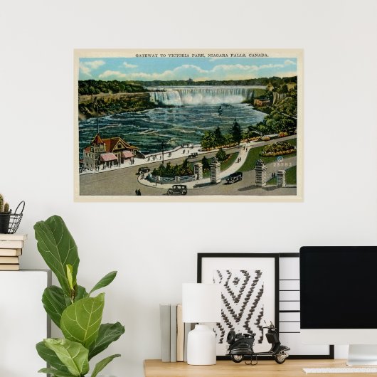 カナダのナイアガラ州ビクトリアパークへの秋 ポスター (ホームオフィス)