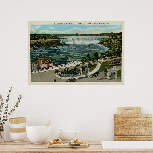カナダのナイアガラ州ビクトリアパークへの秋 ポスター (キッチン)