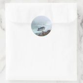 カナダのナイアガラ秋で霧のボートのメイド ラウンドシール (バッグ)