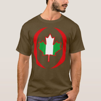 カナダのナイジェリア多国籍愛国国旗 Tシャツ