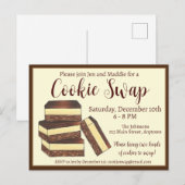 カナダのナナイモバースクリスマス クッキー交換 インビテーションポストカード (正面/裏面)