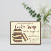カナダのナナイモバースクリスマス クッキー交換 インビテーションポストカード (スタンド正面)