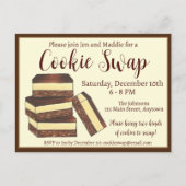 カナダのナナイモバー クリスマス クッキー交換会 インビテーションポストカード (正面)