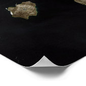 カナダのヌナブトで見える海氷と堆積物 ポスター (角)