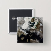 カナダのヌナブトで見える海氷と堆積物 缶バッジ (正面&裏面)