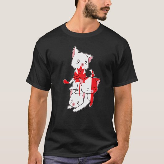 カナダのネコ、カナディアン・カナダ Tシャツ (正面)