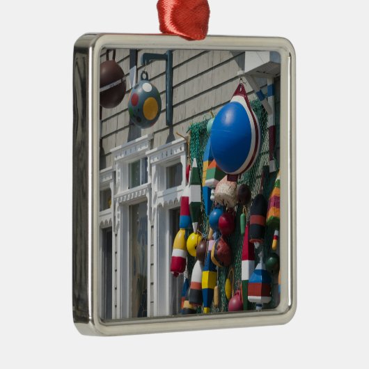 カナダのノヴァスコシア。ブイ·ショップ·イン·ブルー·ロックズ メタルオーナメント (右)