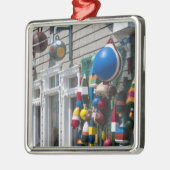 カナダのノヴァスコシア。ブイ·ショップ·イン·ブルー·ロックズ メタルオーナメント (左)