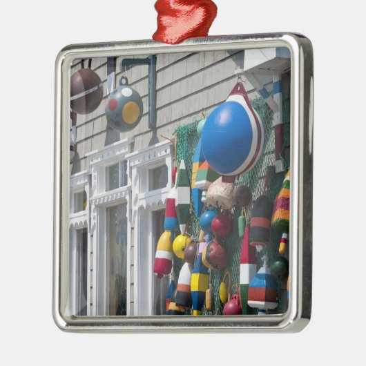 カナダのノヴァスコシア。ブイ·ショップ·イン·ブルー·ロックズ メタルオーナメント (左)