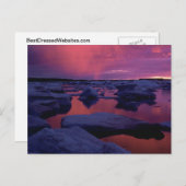 カナダのハドソン湾の夕日 ポストカード (正面/裏面)