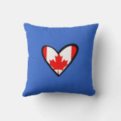 カナダのハートの旗 クッション (裏面)