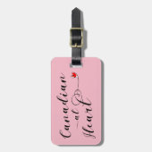 カナダのハートラゲージタグテンプレート ラゲッジタグ (正面縦)