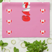 カナダのハート キッチンタオル (折り畳み)