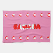 カナダのハート キッチンタオル (横)