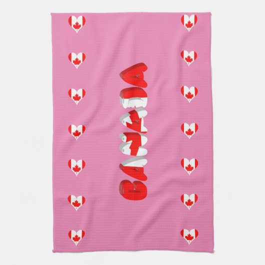 カナダのハート キッチンタオル (縦)