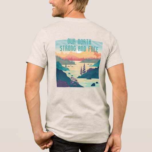 カナダのハート。我々の北は強く自由だ。 トライブレンドTシャツ (裏面)