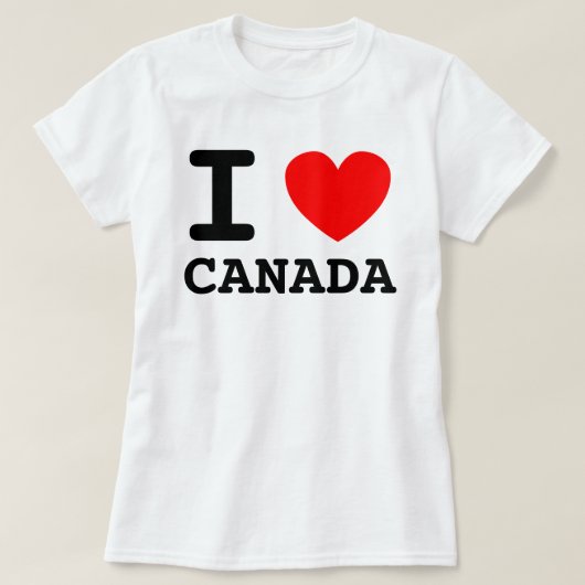 カナダのハートTシャツ Tシャツ (デザイン正面)