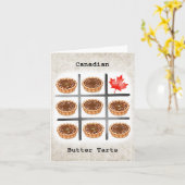 カナダのバタータルト ユーモアたっぷりのカナダのお菓子 カード (黄色い花)