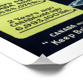 カナダのバター販売機会(白) ポスター (角)