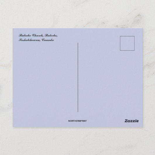 カナダのバトチェ・サスカチュワンにあるバトチェ教会 ポストカード (裏面)