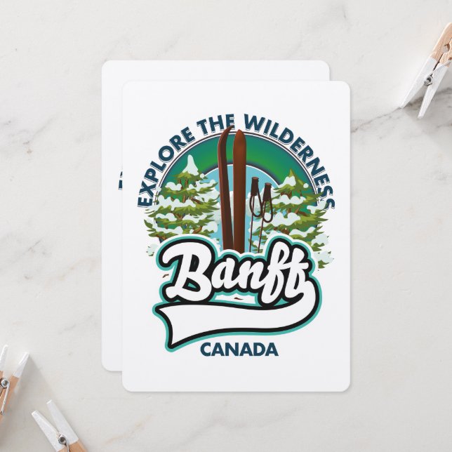 カナダのバフにスキーロゴ (正面/裏面インサイチュ)