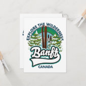 カナダのバフにスキーロゴ カード (正面/裏面インサイチュ)