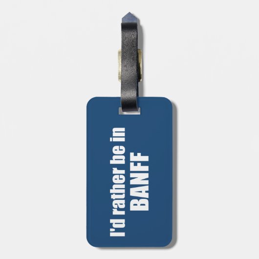 カナダのバンフに行きたい ラゲッジタグ (裏面縦)