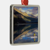 カナダのバンフ湖での漕ぎ手) メタルオーナメント (右)