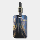 カナダのバンフ湖での漕ぎ手) ラゲッジタグ (正面縦)