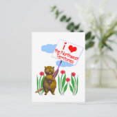 カナダのビーバーがノースウエスト準州を愛する ポストカード (スタンド正面)