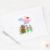 カナダのビーバーがノースウエスト準州を愛する ラウンドシール (封筒)