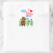 カナダのビーバーがノースウエスト準州を愛する ラウンドシール (バッグ)