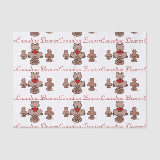 カナダのビーバーのティッシュペーパー 薄葉紙 (正面)