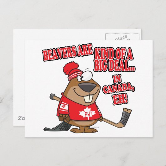 カナダのビーバーの一種の大きな取引 ポストカード (正面/裏面)