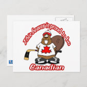 カナダのビーバーポストカード ポストカード (正面/裏面)