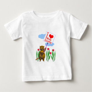カナダのビーバーラブノバスコシア ベビーTシャツ