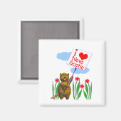 カナダのビーバーラブノバスコシア マグネット (正面/裏面)