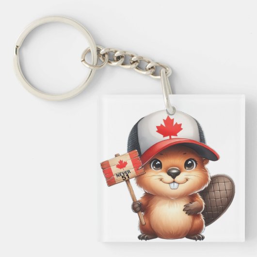 カナダのビーバー51 キーホルダー (正面)