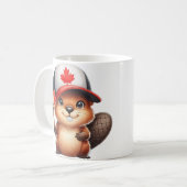 カナダのビーバー51 コーヒーマグカップ (正面左)