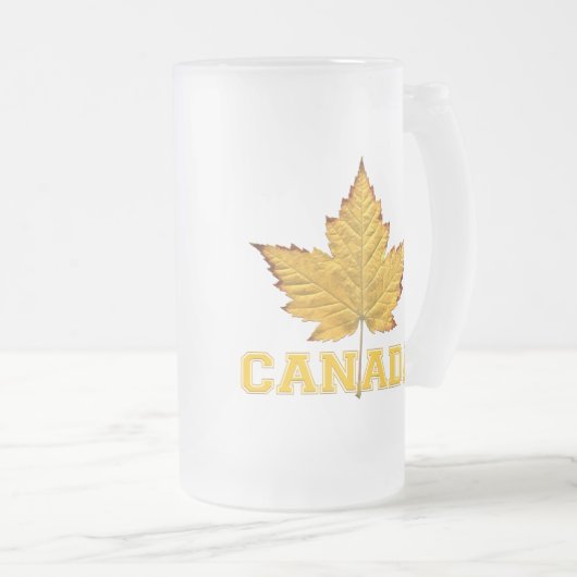 カナダのビールのジョッキの学校代表のカナダの記念品ガラス フロストグラスビールジョッキ (正面右)