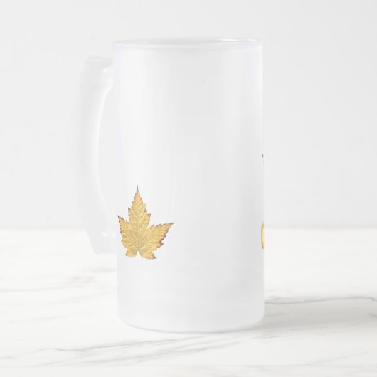 カナダのビールのジョッキの学校代表のカナダの記念品ガラス フロストグラスビールジョッキ (正面左)