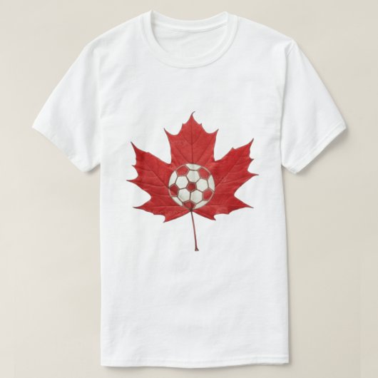 カナダのフットボール/サッカー精神 Tシャツ (デザイン正面)