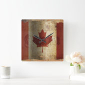 カナダのフラグランジグ…… スクエア壁時計 (ホーム)