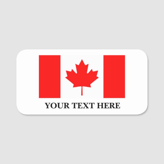 カナダのフラグ名タグ 名札 (正面)